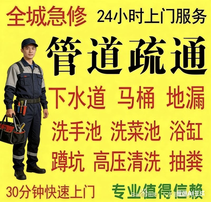 淄博市疏通下水道、马桶、地漏、蹲便、洗菜池