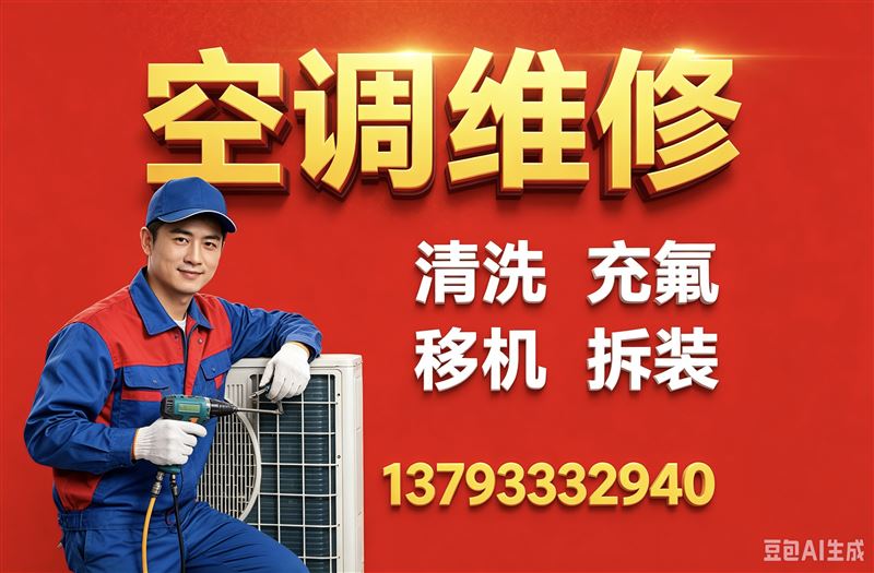 淄博市空调专业维修、清洗、充氟、移机、拆装服务