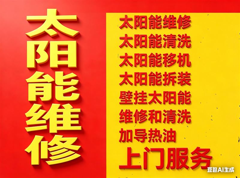 淄博市太阳能专业维修、清洗、拆装、加导热油